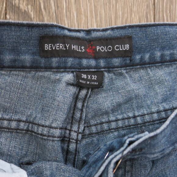 VINTAGE  Beverly Hills Polo Club Jeans Size 36x32 Men's Boot Cut Blue Casual - Picture 4 of 5